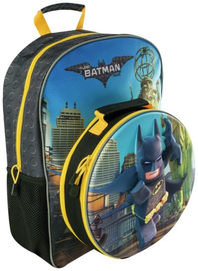 LEGO Batman Backpack with Detachable Lunch Bag.